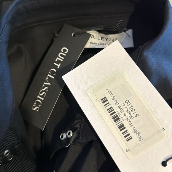 Bailey 44 black Brigitte hook & eye bodysuit. Small. New, with tags. - Picture 9 of 9